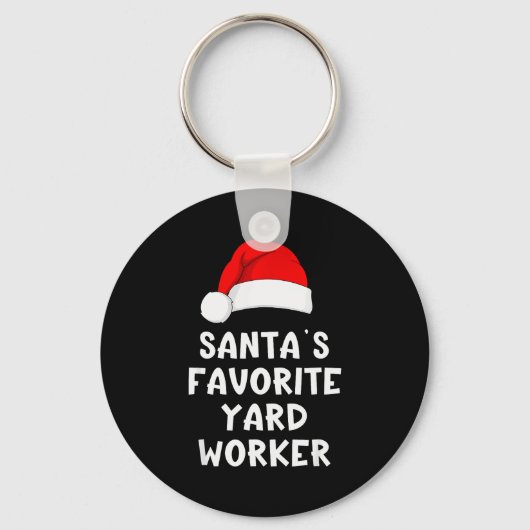 Porte-clés Christmas Santa's Favorite Yard Worker Funny Pajam (Recto)