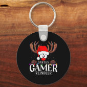 Porte-clés Christmas Santa's Gamer Reindeer Matching X-mas (Recto)