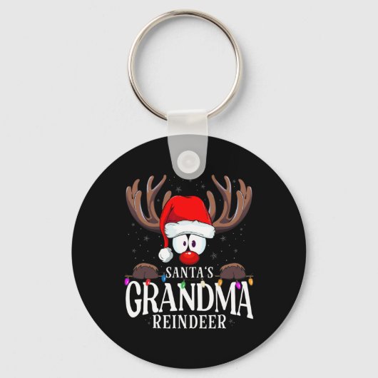 Porte-clés Christmas Santa's Grandma Reindeer Matching X-mas (Recto)