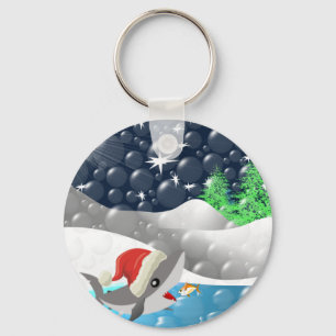 Porte-clés Christmas Shark
