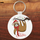 Porte-clés Christmas Sloth on Tree Branch%0A (Recto)