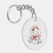 Porte-clés "Christmas Snowman Delight Acrylic Keychain (Devant gauche)