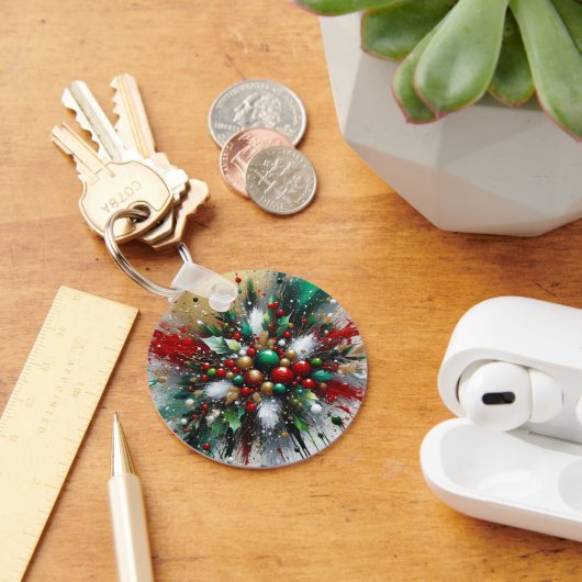 Porte-clés Christmas Splatter / White Bursts (Bureau)