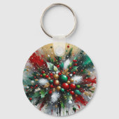 Porte-clés Christmas Splatter / White Bursts (Verso)