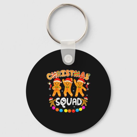 Porte-clés Christmas Squad Funny Xmas Gingerbread Family Matc (Recto)