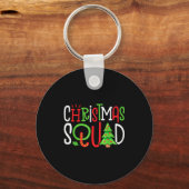 Porte-clés Christmas Squad Funny Xmas Tree Family Matching Pa (Recto)