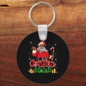 Porte-clés Christmas Squad Santa Afro Man Proud Black African (Recto)
