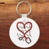 Porte-clés Christmas Stethoscope Nurse Xmas Nursing Scrub Top (Recto)