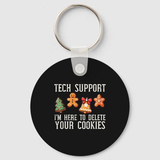 Porte-clés Christmas Tech Suprt Here To Delete Cookies Xmas M (Recto)