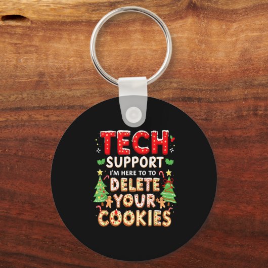 Porte-clés Christmas Tech Suprt Here To Delete Cookies Xmas M (Recto)