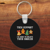 Porte-clés Christmas Tech Suprt Here To Delete Cookies Xmas M (Recto)