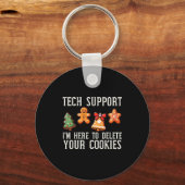Porte-clés Christmas Tech Suprt Here To Delete Cookies Xmas M (Recto)