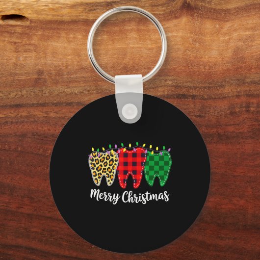 Porte-clés Christmas Tooth Dentist Dental Istant Teeth Leopar (Recto)