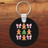 Porte-clés Christmas Tree Gingerbread Man Bow Pattern Xmas Gi (Recto)