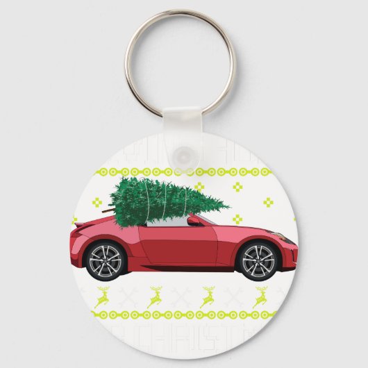 Porte-clés Christmas Tree Oldtimer Car Xmas Ugly Sweater Pull (Recto)