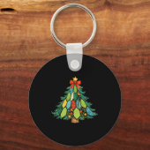 Porte-clés Christmas Tree Patchwork Coquette Bow Xmas Holiday (Recto)