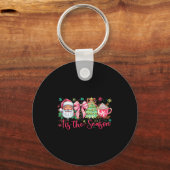 Porte-clés Christmas Tree Santa Coquette Bow Cocoa Tis The Se (Recto)