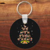 Porte-clés Christmas Tree Santa Hat Lights Xmas (Recto)