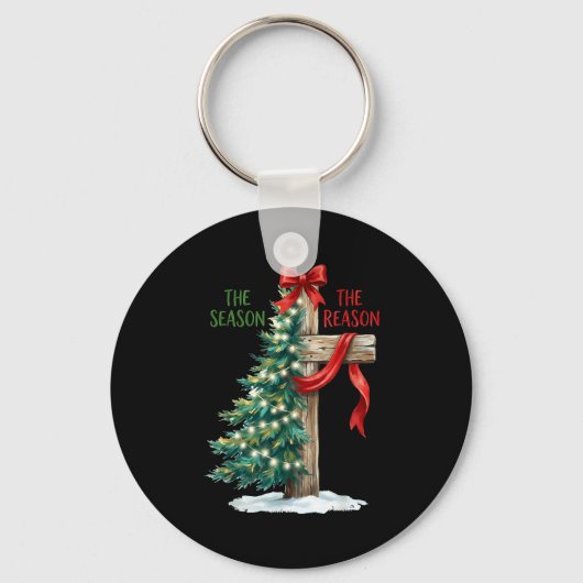Porte-clés Christmas Tree The Season Jesus Cross The Reason X (Recto)