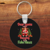 Porte-clés Christmas Trump Dear Santa Fake News Funny Xmas T (Recto)