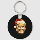 Porte-clés Christmas Trump Face Santa Funny Xmas Meme Men Wom (Recto)