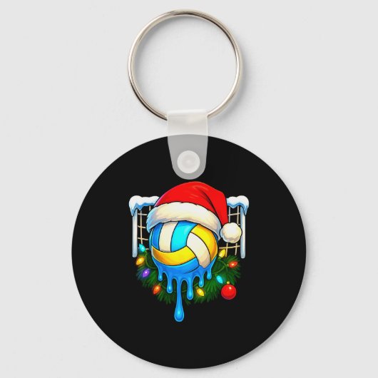 Porte-clés Christmas Volleyball Drip Ice Cream Drip Xmas (Recto)