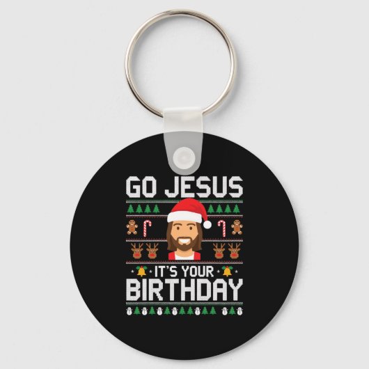 Porte-clés Christmas Women Messy Bun Skull Dead Inside But Jo (Recto)