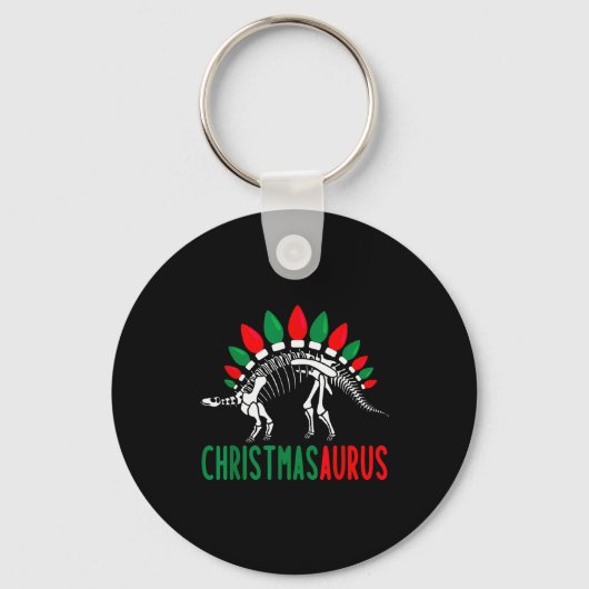 Porte-clés Christmasaurus Dinosaure de Noël Mignon Arbre Rex (Recto)