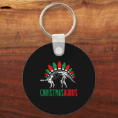 Porte-clés Christmasaurus Dinosaure de Noël Mignon Arbre Rex (Recto)