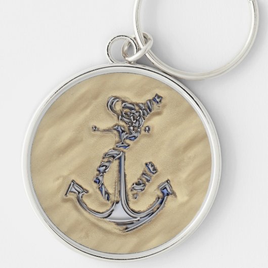 Porte-clés Chrome Silver Rope Anchor (Devant)