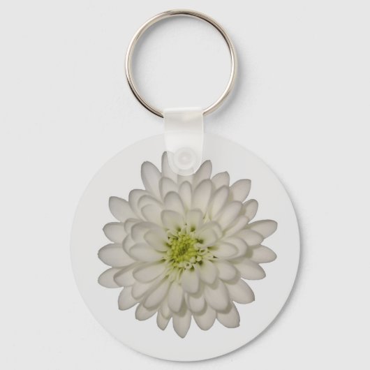 Porte-clés Chrysanthème blanc (Recto)