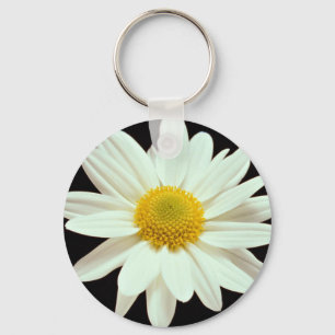 Porte-clés Chrysanthème de marguerite blanche