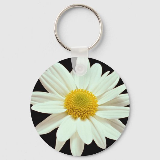 Porte-clés Chrysanthème de marguerite blanche (Recto)