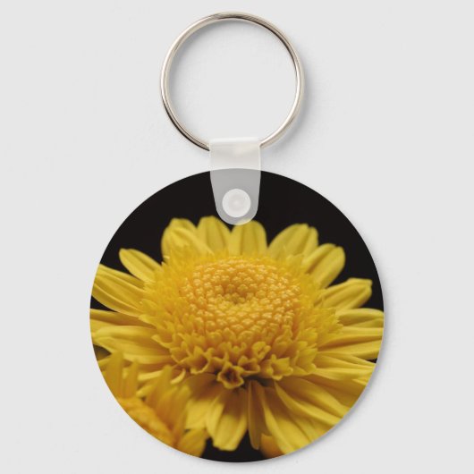 Porte-clés Chrysanthème jaune (Recto)