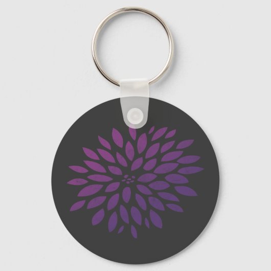 Porte-clés Chrysanthème pourpre (Recto)