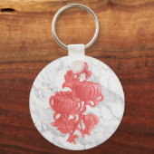 Porte-clés Chrysanthème rose (Recto)
