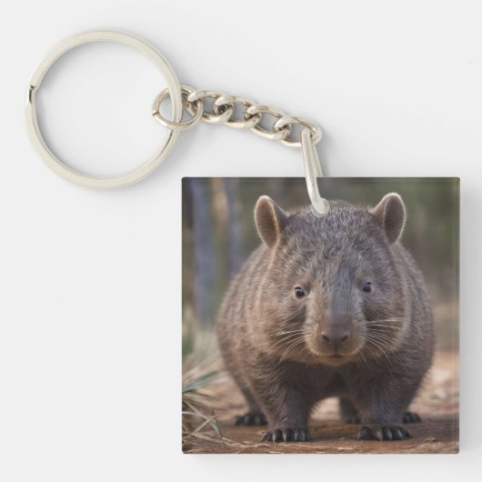 Porte-clés "Chubby Charm : L'adorable Wombat Australien" (Devant)