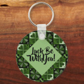 Porte-clés Chuck Be With You Shamrock Checkerboard Motif (Recto)