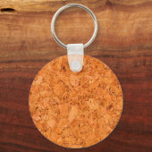 Porte-clés Chunky Natural Cork Wood Grain Look (Recto)