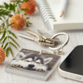 Porte-clés Chuppy Husky Sleeping (Devant Droit)