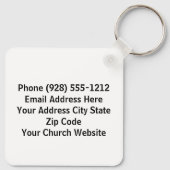 Porte-clés Church Pastor Classy Black Cross Business (Dos)