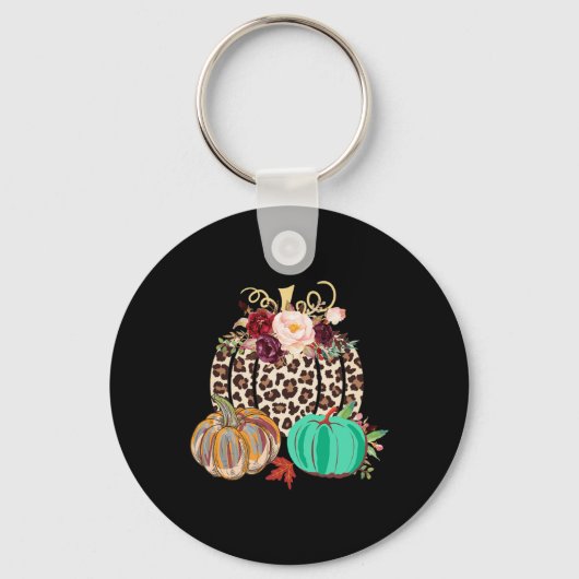 Porte-clés Chute Leopard Cheetah Citrouille Rustique Hallowee (Recto)