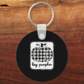 Porte-clés Chute Noir Et Blanc Plaid Hey Citrouille 1 (Recto)