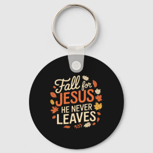 Porte-clés Chute Rétro Pour Jésus Il N'A Jamais Feuille Thank