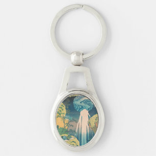 Porte-clés Chutes d'Amida d'Hokusai Japon Cascade