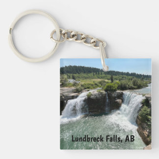 Porte-clés Chutes de Lundbreck - Paysage de l'Alberta