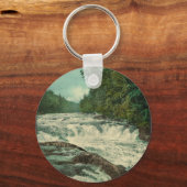 Porte-clés Chutes de Raquette sur la rivière Raquette (Recto)