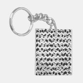 Porte-clés Chvron noir et blanc dalmate (Devant gauche)