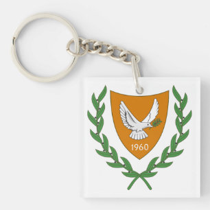 Porte-clés chypre du nord pays manteau bras symbole emblème d