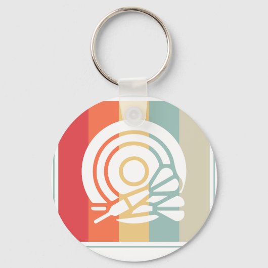 Porte-clés Cible de Fléchettes de Tir à l'Arc (Recto)